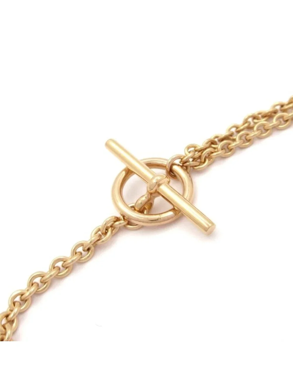 Hermes Bracelet Chaine D'ancre Punk 18k Pink Gold Diamond 0.03